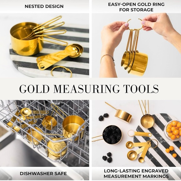 Elegant Gold and White Kitchen Utensils Set - Styled Settings - Picture 4 of 9